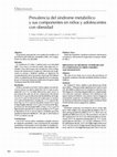 Research paper thumbnail of Prevalencia del síndrome metabólico y sus componentes en niños y adolescentes con obesidad