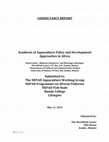 Research paper thumbnail of Synthesis of aquaculture policy and development approaches in Africa