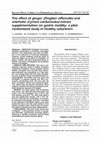 Research paper thumbnail of The effect of ginger (Zingiber officinalis) and artichoke (Cynara cardunculus) extract supplementation on gastric motility: a pilot randomized study in healthy volunteers