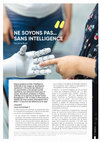 Research paper thumbnail of NE SOYONS PAS… SANS INTELLIGENCE