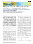 Research paper thumbnail of Wake mode sidebands and instability in mode-locked lasers with slow saturable absorbers