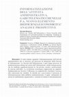 Research paper thumbnail of Informatizzazione Dell’Attività Amministrativa. Gare Telematicche Nelle P.A. Nuovo Elemento DI Efficienza e Economicità? Analisi e Prospettive