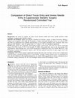 Research paper thumbnail of Comparison of Direct Trocar Entry and Veress Needle Entry in Laparoscopic Bariatric Surgery: Randomized Controlled Trial