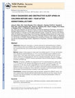 Research paper thumbnail of DSM-IV Diagnoses and Obstructive Sleep Apnea in Children Before and 1 Year After Adenotonsillectomy