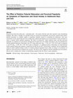 Research paper thumbnail of The Effect of Relative Pubertal Maturation and Perceived Popularity on Symptoms of Depression and Social Anxiety in Adolescent Boys and Girls