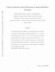 Research paper thumbnail of Critical Conductance and Its Fluctuations at Integer Hall Plateau Transitions