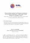 Research paper thumbnail of Characterizing amplitude and frequency modulation cues in natural soundscapes: A pilot study on four habitats of a biosphere reserve