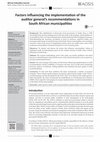 Research paper thumbnail of Factors influencing the implementation of the auditor general’s recommendations in South African municipalities