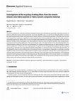 Research paper thumbnail of Investigations of the recycling of airbag filters from the cement industry into fabric/polymer or fabric/cement composite materials