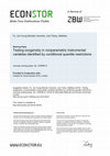 Research paper thumbnail of Testing exogeneity in nonparametric instrumental variables identified by conditional quantile restrictions