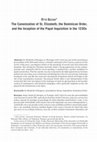 Research paper thumbnail of The Canonization of St. Elizabeth, the Dominican Order, and the Inception of the Papal Inquisition in the 1230s