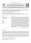 Research paper thumbnail of Analytical modeling and finite element simulation of the plastic collapse of sandwich beams with pin-reinforced foam cores