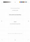 Research paper thumbnail of China and East Asia Trade Policy, Volume I, East Asia Beyond the Uruguay Round