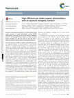 Research paper thumbnail of High efficiency air stable organic photovoltaics with an aqueous inorganic contact