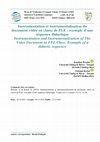 Research paper thumbnail of Instrumentation et instrumentalisation du document vidéo en classe de FLE : exemple d’une séquence didactique