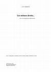 Research paper thumbnail of LES MEMES DROITS... face à la misogynie proudhonienne