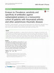 Research paper thumbnail of Erratum to: Prevalence, sensitivity and specificity of antibodies against carbamylated proteins in a monocentric cohort of patients with rheumatoid arthritis and other autoimmune rheumatic diseases