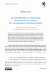 Research paper thumbnail of LE VICENDE DELLA FONDAZIONE ROSMINIANA DI TRENTO: PETER RIGLER ED ANTONIO ROSMINI THE EVENTS OF THE FOUNDATION OF THE ROSMINIAN COMMUNITY OF TRENTO