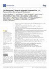 Research paper thumbnail of The Rectifying Contact of Hydrated Different Size YSZ Nanoparticles for Advanced Electronics