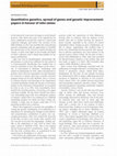 Research paper thumbnail of Quantitative genetics, spread of genes and genetic improvement: papers in honour of John James