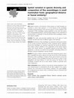 Research paper thumbnail of ARTICLE Spatial variation in species diversity and composition of flea assemblages in small mammalian hosts: geographical distance or faunal similarity?