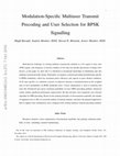 Research paper thumbnail of Modulation-Specific Multiuser Transmit Precoding and User Selection for BPSK Signalling