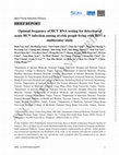 Research paper thumbnail of Optimal Frequency of Hepatitis C Virus (HCV) RNA Testing for Detection of Acute HCV Infection Among At-risk People With Human Immunodeficiency Virus: A Multicenter Study