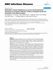 Research paper thumbnail of Methicillin-resistant Staphylococcus aureus and Acinetobacter baumanniion computer interface surfaces of hospital wards and association with clinical isolates