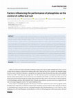 Research paper thumbnail of Factors influencing the performance of phosphites on the control of coffee leaf rust