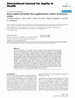 Research paper thumbnail of Social capital and health: does egalitarianism matter? A literature review