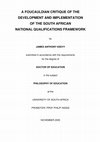 Research paper thumbnail of A Foucauldian critique of the development and the implementation of South African National Qualifications Framework