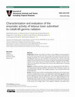 Research paper thumbnail of Characterization and evaluation of the enzymatic activity of tetanus toxin submitted to cobalt-60 gamma radiation