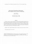 Research paper thumbnail of Recovering Probabilistic Information from Options Prices and the Underlying