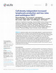 Research paper thumbnail of Author response: Cell-density independent increased lymphocyte production and loss rates post-autologous HSCT