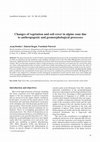 Research paper thumbnail of Changes of vegetation and soil cover in alpine zone due to anthropogenic and geomorphological processes