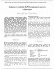 Research paper thumbnail of Indium Oxynitride (InNO) Radiation Sensors Calibration