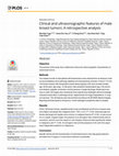 Research paper thumbnail of Clinical and ultrasonographic features of male breast tumors: A retrospective analysis