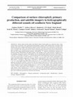 Research paper thumbnail of A comparison of surface chlorophyll, primary production, and satellite imagery in hydrographically different sounds off southern New England