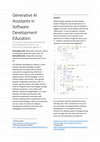 Research paper thumbnail of Generative AI Assistants in Software Development Education