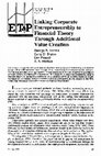 Research paper thumbnail of Linking Corporate Entrepreneurship to Financial Theory through Additional Value Creation