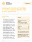 Research paper thumbnail of Toward More Effective Implementation of the Paris Agreement: Learning from 30 years of experience