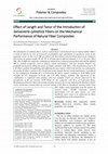 Research paper thumbnail of Effect of Length and Tenor of the Introduction of Sansevieria cylindrica Fibers on the Mechanical Performance of Natural Fiber Composites