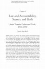 Research paper thumbnail of "Law and Accountability, Secrecy and Guilt: The Soviet Reinhard Defendants' Trials, 1960-1970"