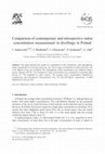 Research paper thumbnail of Comparison of contemporary and retrospective radon concentration measurement in dwellings in Poland