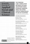 Research paper thumbnail of Applied Social and Clinical Science THE FREEDOM CUBE: CORRELATION BETWEEN CULTURAL ADJUSTMENT INDEX, ECONOMIC FREEDOM INDEX AND GROSS CAPITAL FORMATION IN 117 AND 161 COUNTRIES