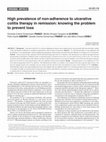 Research paper thumbnail of High Prevalence of Non-Adherence to Ulcerative Colitis Therapy in Remission: Knowing the Problem to Prevent Loss