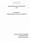 Research paper thumbnail of Hermenéutica:  Lenguaje, diálogo, comprensión y traducción