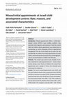 Research paper thumbnail of Missed initial appointments at Israeli child development centres: Rate, reasons, and associated characteristics