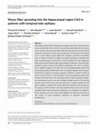 Research paper thumbnail of Mossy fiber sprouting into the hippocampal region <scp>CA2</scp> in patients with temporal lobe epilepsy