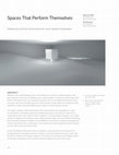 Research paper thumbnail of Spaces That Perform Themselves: Multisensory Kinetic Environment for Sonic-Spatial Composition